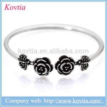 Tailandês pulseira de prata pulseira de flores rosa borboleta 925 pulseira atacado alibaba